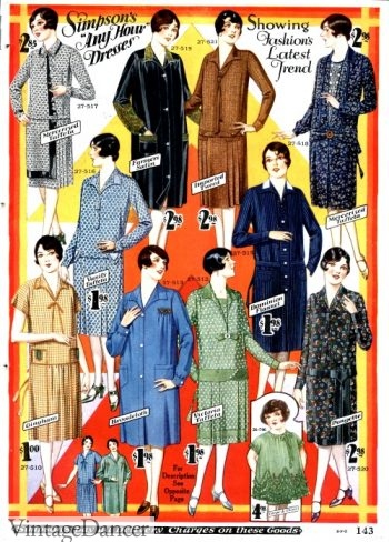 1920s dresses, day dresses 1928