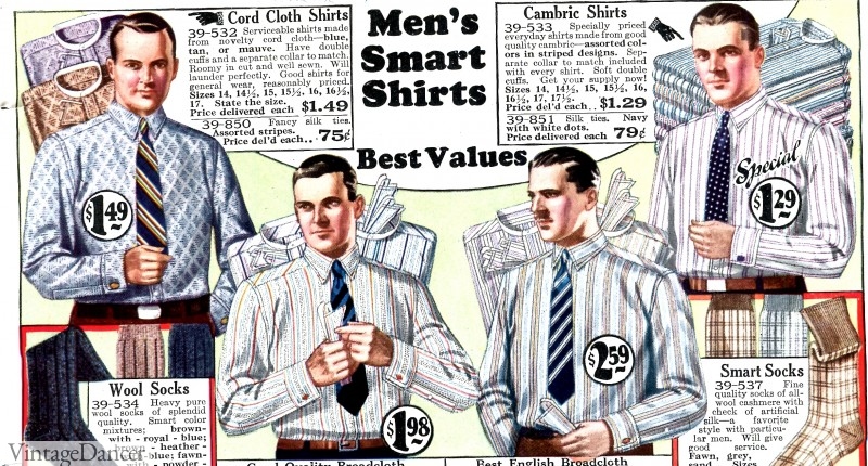 1920s mens dress shirts