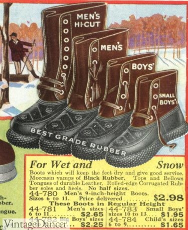 1928 duck boots mens winter snow rain sport hunting boots