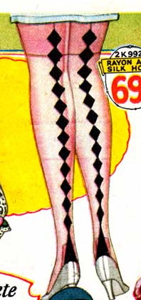 1928 diamond backseam stockings at VintageDancer