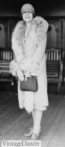 1920s fur collar coat at VintageDancer