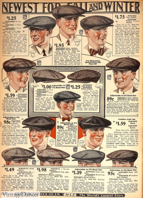 1920s Mens Hats: Great Gatsby Era Hat Styles