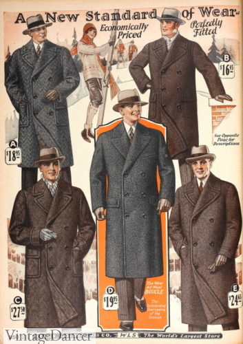 1925 men's coats ulster's winter overcoats