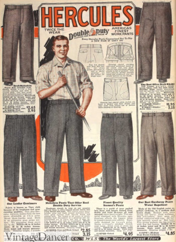1928 men's work pants trousers