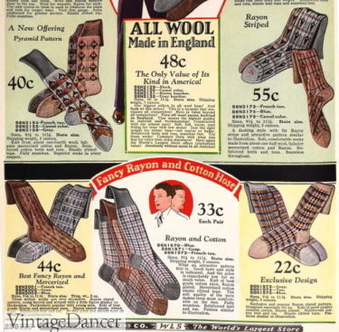 1920s mens socks 1928 hosiery