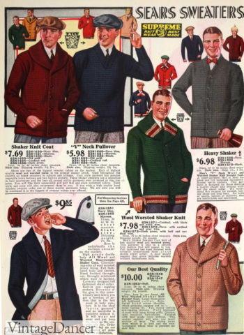 1920s Men&#8217;s Sweaters, Cardigans, Knitwear, Vintage Dancer