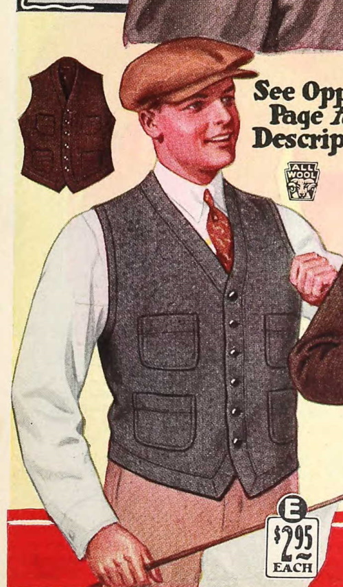 Men's Vintage Sweater Vest History 1910s, 1920s, 1930s, 1940s