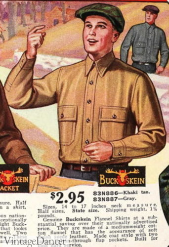 1920s suede shirt outdoor shirt clothing menswear 1920s