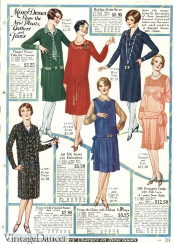 1920s casual non flapper dresses outfits clothes costumes 1928 girls and teens