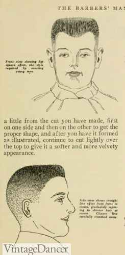 1920s buzz cut short hairstyle for men