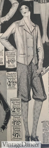 1929 tweed knickers and a shirt-blouse