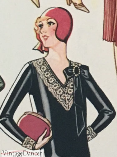 1930s lace collar dress