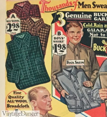 1920s teenage boys work shirts casual shirts