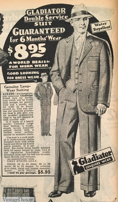 1920s Men's Workwear, Casual Clothes