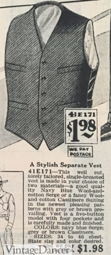 1929 mens work vest
