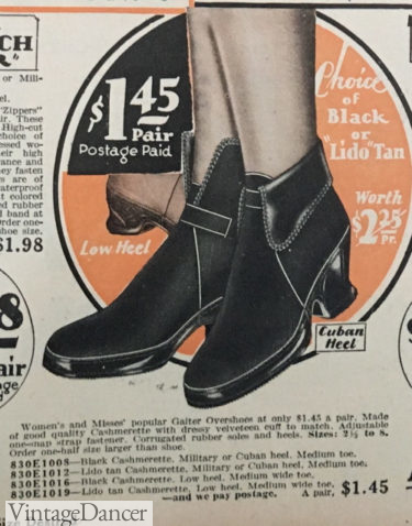 1929 overshoes boots rain or snow at VintageDancer