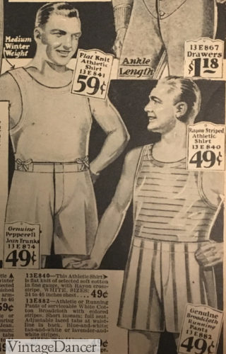 1929 men's gym shorts and tops