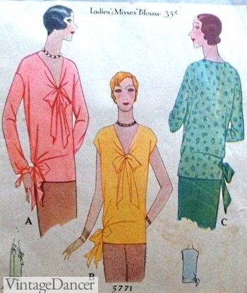 1929 bow blouses
