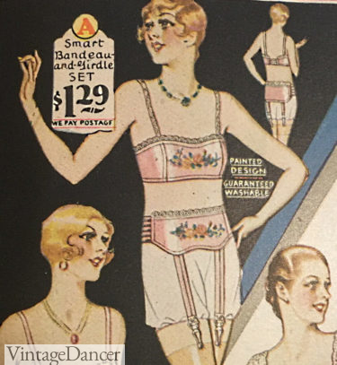 1929 garter belt and bra