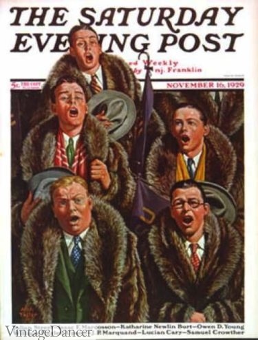1929 Life magazine cover featuring Collage Kids in Racoon coats.