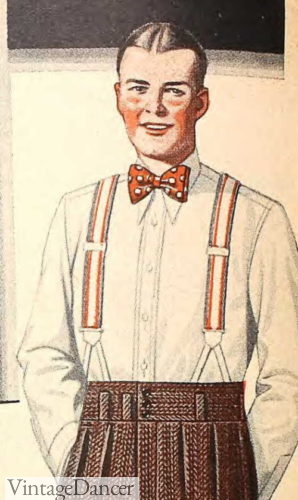 1929 striped suspenders mens accessories