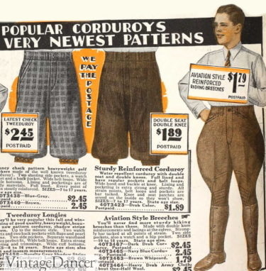 1929 men's plus fours and breeches pants