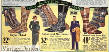 1920s mens socks 1929 hosiery