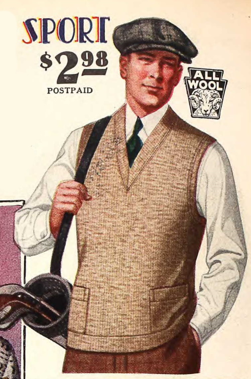 Men's Vintage Sweater Vest History 1910s, 1920s, 1930s, 1940s