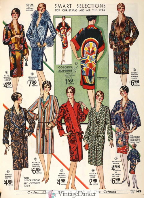 1929 kimono robes lounge clothes