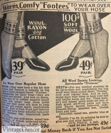 1929 ankle socks worn over stockings women girls teens