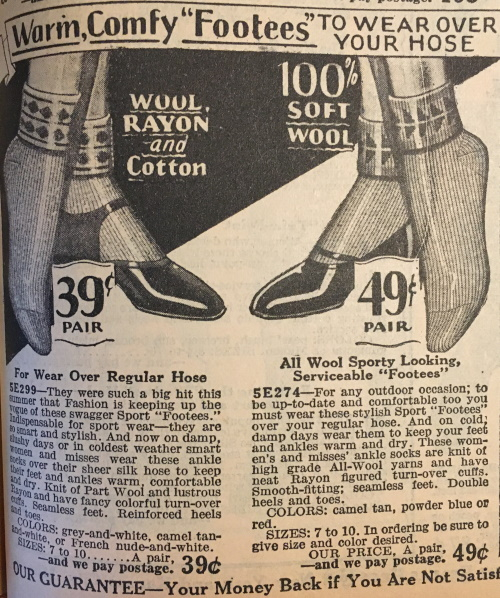 1929 ankle socks worn over stockings women girls teens at VintageDancer