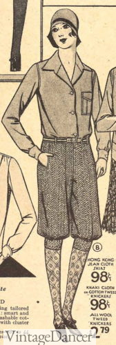 1920s sport blouses knicker breeches women teen 1930s
