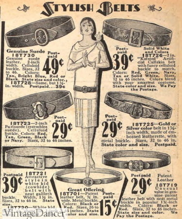 1920s women's belts 20s accessories
