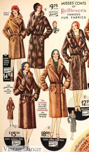 1930 fur coats women at VintageDancer