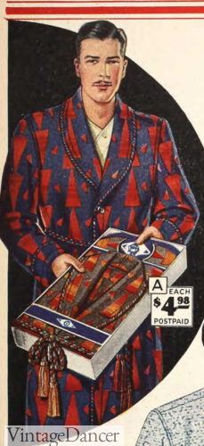 1930 geometric arrows print robe men 1930s
