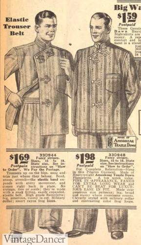 1930 men's pajamas pants had elastic waistbands
