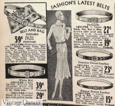 Vintage 1930s belts