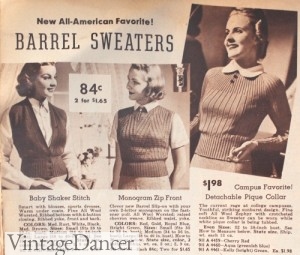 1930s Short and Snug Sweaters and Vests