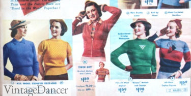 1930s womens sweaters knitwear women