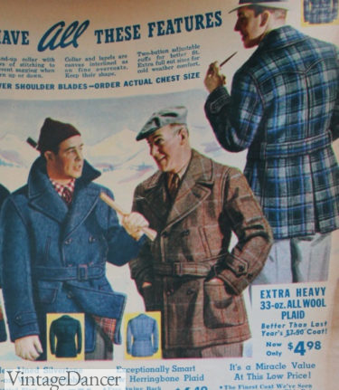 1938 men's Mackinaw winter coats jackets
