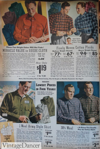 1938 plaid shirts- casual, sport, workwear