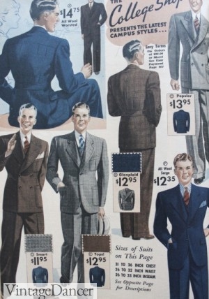 1930s young men suit fashion at VintageDaner.com