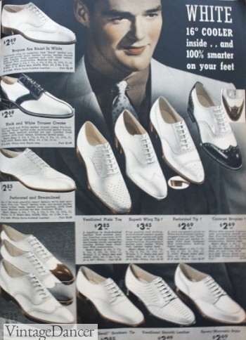 1930s men's summer white shoes