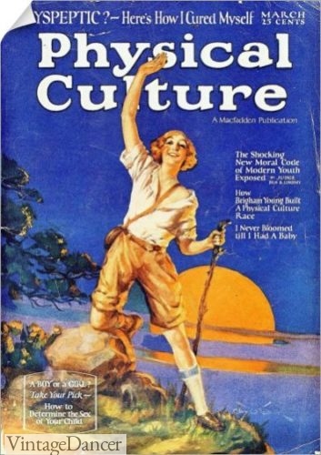 Physical Culture 1930s, rolled pants