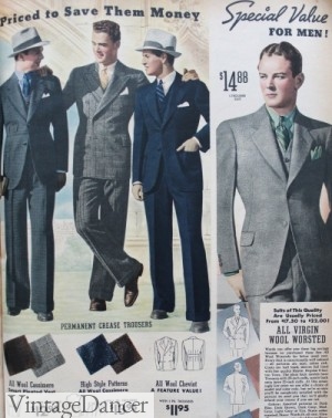 1930s Men&#8217;s Suits &#038; Sportscoats History, Vintage Dancer