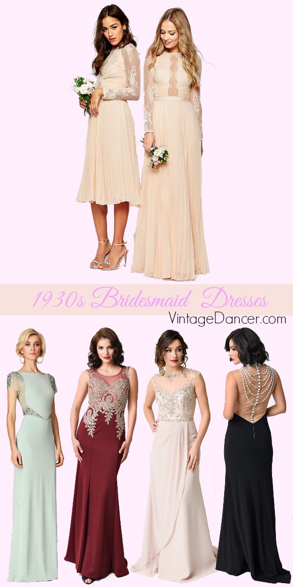 vintage style bridesmaids dresses
