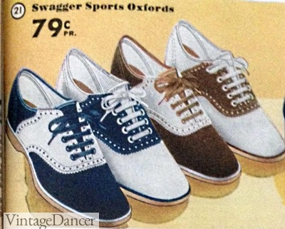 1930s blue saddle shoes