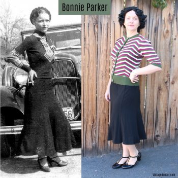 A 1930s Bonnie Parker costume Bonnie and Clyde outfit, mafia