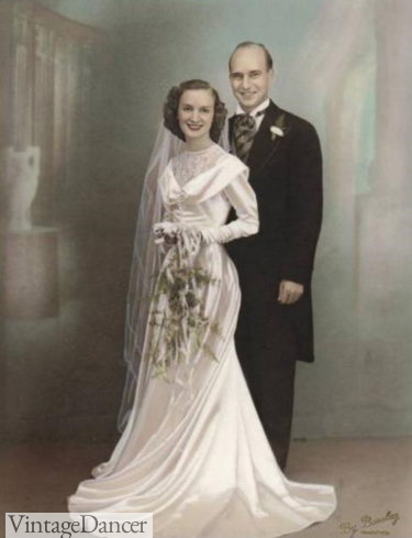 1930s wedding history bridal gowns and groom