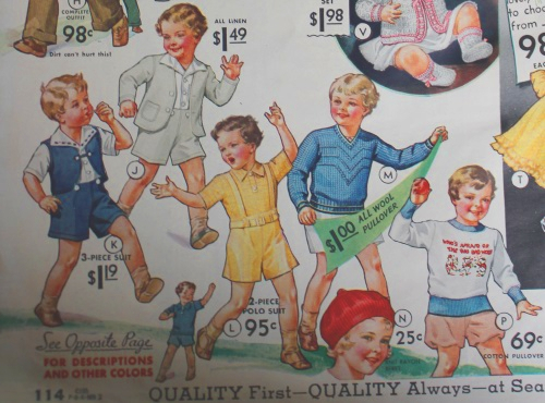 1930s Little boys play clothes